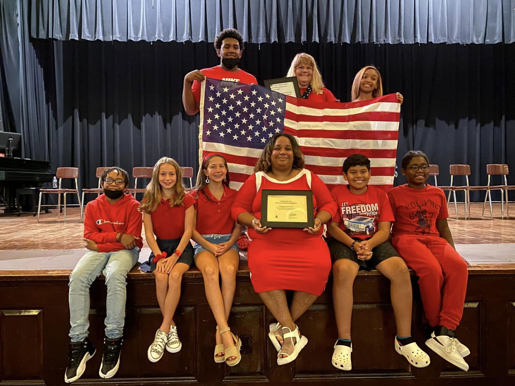 Flag flown for new MMS principal